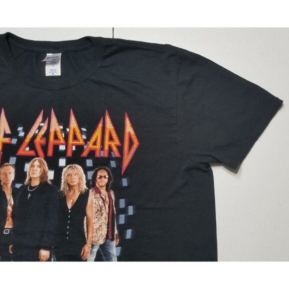 Def Leppard Mirror Ball 2011 Double Sided Black Short Sleeve Tee Shirt Men's XL - Picture 11 of 16